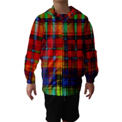 Abstract Color Background Form Hooded Wind Breaker (kids)