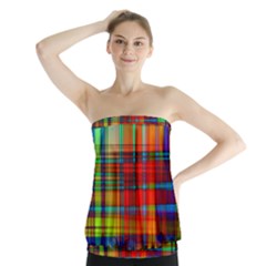 Abstract Color Background Form Strapless Top