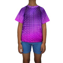 Pattern Light Color Structure Kids  Short Sleeve Swimwear