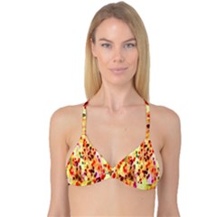 Background Color Pattern Abstract Reversible Tri Bikini Top