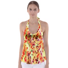 Background Color Pattern Abstract Babydoll Tankini Top by Simbadda