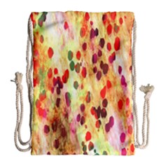 Background Color Pattern Abstract Drawstring Bag (large)