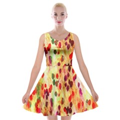 Background Color Pattern Abstract Velvet Skater Dress