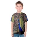 Multi Colored Peacock Kids  Cotton Tee View1