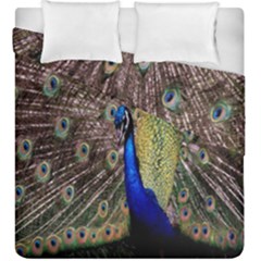 Multi Colored Peacock Duvet Cover Double Side (king Size) by Simbadda