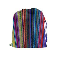 Multi Colored Lines Drawstring Pouches (extra Large)