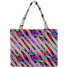 Multi Color Wave Abstract Pattern Mini Tote Bag