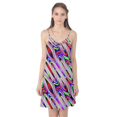 Multi Color Wave Abstract Pattern Camis Nightgown