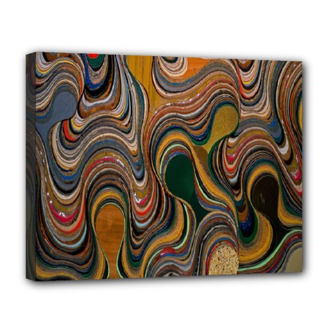 Swirl Colour Design Color Texture Canvas 14  X 11  by Simbadda