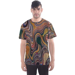 Swirl Colour Design Color Texture Men s Sport Mesh Tee