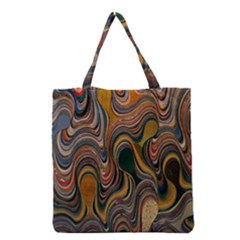 Swirl Colour Design Color Texture Grocery Tote Bag