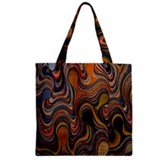 Swirl Colour Design Color Texture Zipper Grocery Tote Bag