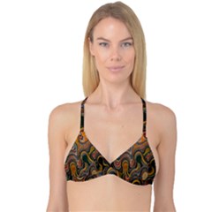 Swirl Colour Design Color Texture Reversible Tri Bikini Top