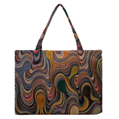 Swirl Colour Design Color Texture Medium Zipper Tote Bag