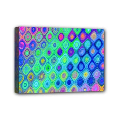 Background Texture Pattern Colorful Mini Canvas 7  x 5 