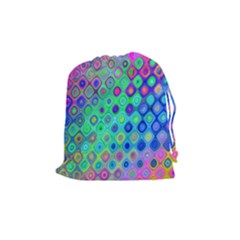 Background Texture Pattern Colorful Drawstring Pouches (Medium) 