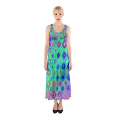 Background Texture Pattern Colorful Sleeveless Maxi Dress