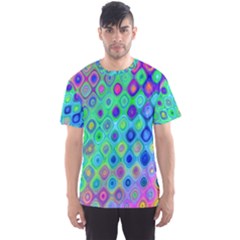 Background Texture Pattern Colorful Men s Sport Mesh Tee