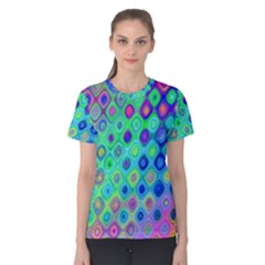 Background Texture Pattern Colorful Women s Cotton Tee