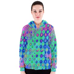 Background Texture Pattern Colorful Women s Zipper Hoodie