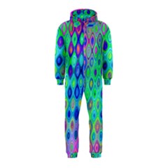 Background Texture Pattern Colorful Hooded Jumpsuit (Kids)