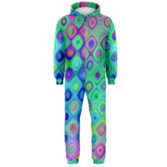 Background Texture Pattern Colorful Hooded Jumpsuit (Men) 