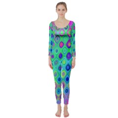 Background Texture Pattern Colorful Long Sleeve Catsuit