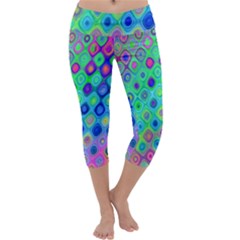 Background Texture Pattern Colorful Capri Yoga Leggings