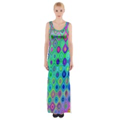 Background Texture Pattern Colorful Maxi Thigh Split Dress