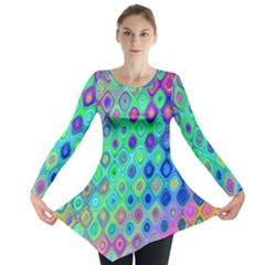 Background Texture Pattern Colorful Long Sleeve Tunic 