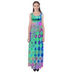 Background Texture Pattern Colorful Empire Waist Maxi Dress