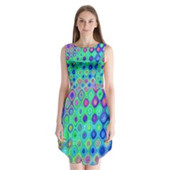 Background Texture Pattern Colorful Sleeveless Chiffon Dress  