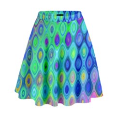 Background Texture Pattern Colorful High Waist Skirt