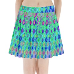 Background Texture Pattern Colorful Pleated Mini Skirt