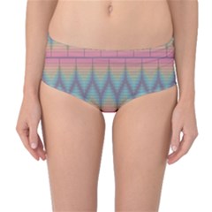 Pattern Background Texture Colorful Mid-waist Bikini Bottoms