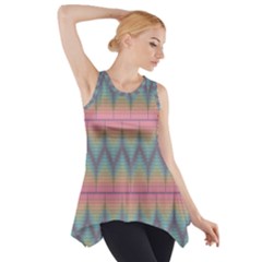 Pattern Background Texture Colorful Side Drop Tank Tunic by Simbadda