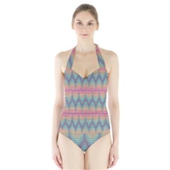 Pattern Background Texture Colorful Halter Swimsuit