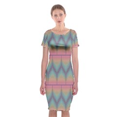 Pattern Background Texture Colorful Classic Short Sleeve Midi Dress