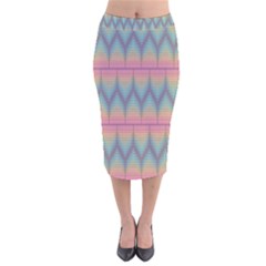 Pattern Background Texture Colorful Velvet Midi Pencil Skirt