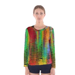 Color Abstract Background Textures Women s Long Sleeve Tee