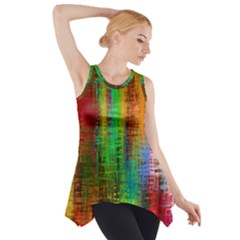 Color Abstract Background Textures Side Drop Tank Tunic