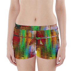 Color Abstract Background Textures Boyleg Bikini Wrap Bottoms