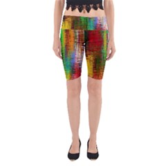 Color Abstract Background Textures Yoga Cropped Leggings