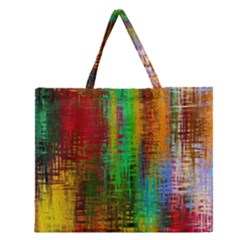 Color Abstract Background Textures Zipper Large Tote Bag