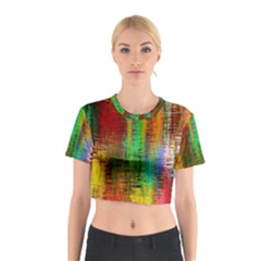 Color Abstract Background Textures Cotton Crop Top