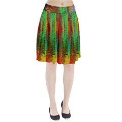 Color Abstract Background Textures Pleated Skirt