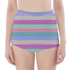 Backgrounds Pattern Lines Wall High-waisted Bikini Bottoms