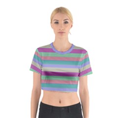 Backgrounds Pattern Lines Wall Cotton Crop Top by Simbadda