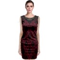 Elegant Black And Red Damask Antique Vintage Victorian Lace Style Classic Sleeveless Midi Dress View1