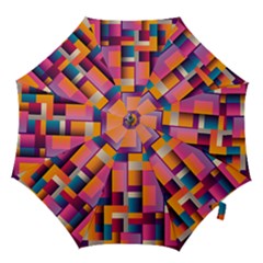 Abstract Background Geometry Blocks Hook Handle Umbrellas (medium)